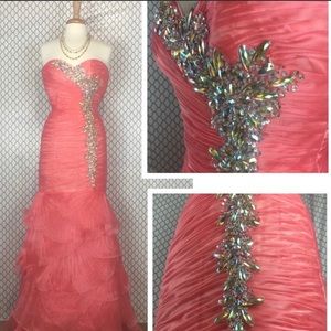 Jovani Coral Pageant or Prom Gown